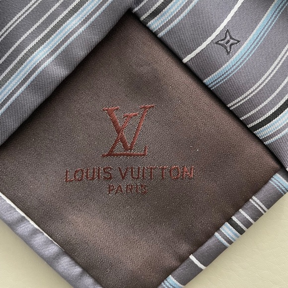 LOUIS VUITTON TIE PURE WOVEN SILK MONOGRAM PATTERN - Picture 4 of 4